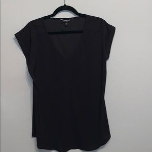 Black short sleeve blouse